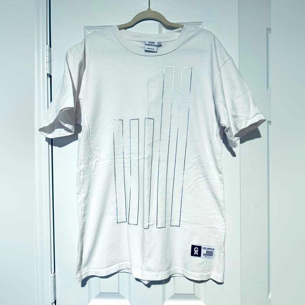 Good American Long White Tee